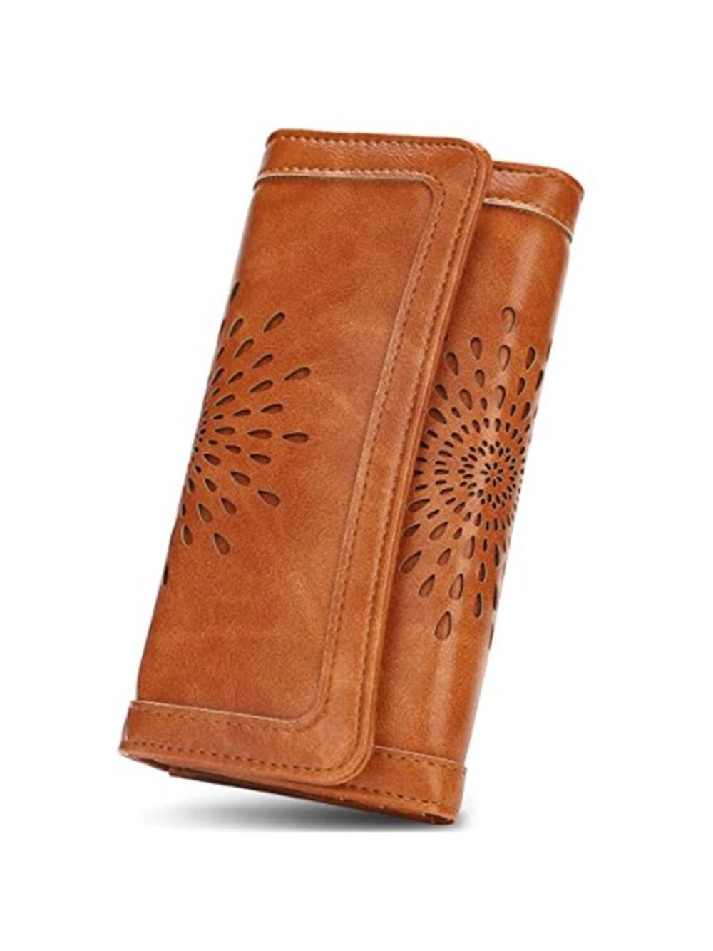 Women RFID Wallet Phone Holder Leather Long Bifold Clutch Card Organizer Purse
